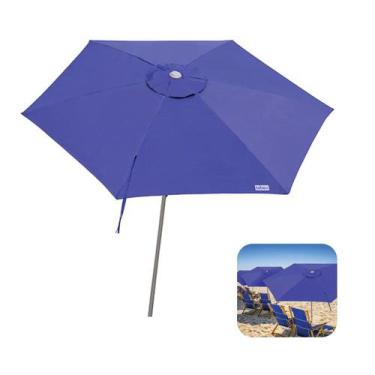 Imagem de Ombrelone Guarda Sol 2,4m Sombreiro Alumínio Malibu Jardim Praia Pisci