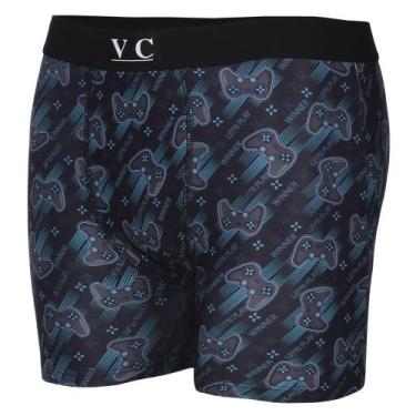 Imagem de Cueca Boxer Long Estampa Digital VC Joysticks - Vitoria Compras, P, Pr