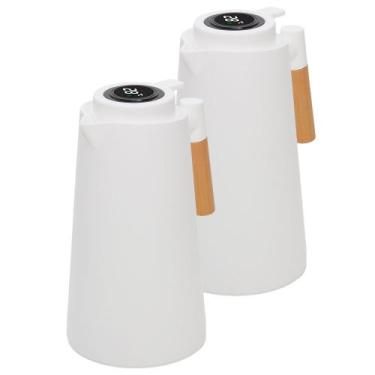 Imagem de Conjunto 2 Garrafa Térmica Grande 1 L Medidor Temperatura - Gira