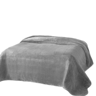 Imagem de Cobertor  Plus com Cinta Unicolor 180 cm X 220 cm Cinza
