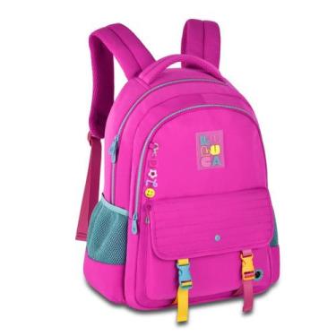Imagem de Mochila de costas lancheira estojo Luluca oficial, Rosa