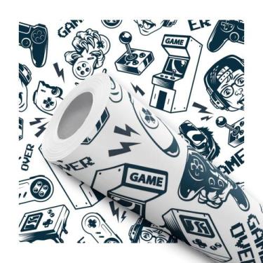 Imagem de Papel de Parede Adesivo Teen Gamer Videogame Controle Infantil Game Ov