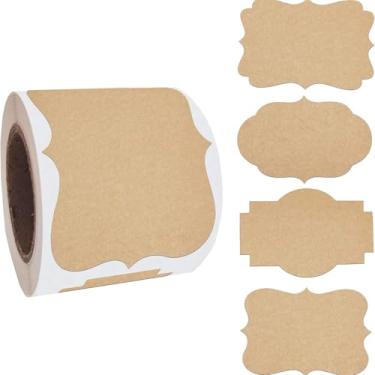 Imagem de Etiquetas grandes de 5 cm x 7,6 cm, 200 peças, etiquetas autoadesivas, adesivos em branco, para decoração de artesanato, decorações de artesanato, etiquetas de envelope, etiquetas de presente de