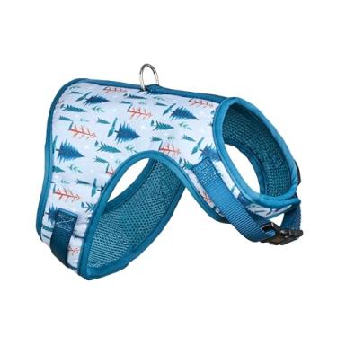 Imagem de Mile High Life Peitoral de velcro para cães, malha de ar, floral para cães e gatos pequenos de 9 kg, fácil de colocar, fechos fáceis de calçar no pescoço e no peito (árvore cinza, M peito 45,7 a 50,8