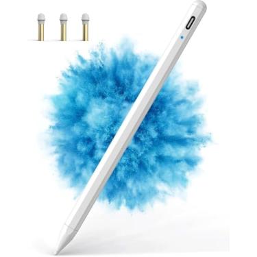 Imagem de Caneta Stylus para iPad com rejeição de palma e design magnético, recarregável e compatível com Apple iPad 6ª 8ª geração/iPad Pro 11'' e 12,9''/iPad Mini 5ª geração/iPad Air 3ª geração