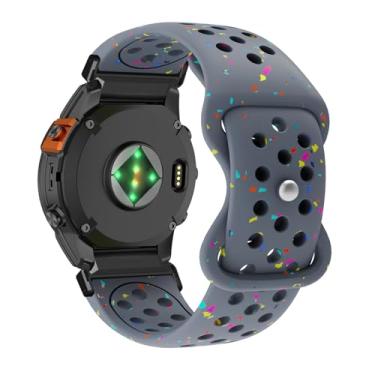Imagem de Pulseiras Compatíveis com Garmin Fenix 5X GPS/Fenix 5X Puls, Pulseira Esportiva Respirável de Silicone Macio Pulseira de Substituição para Garmin Fenix 5X GPS/Fenix 5X Puls para Mulheres e Homens (5)