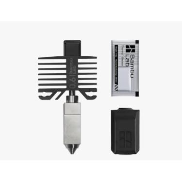 Imagem de BAMBULAB Hotend Oficial Bambu Lab Com Bico - Série X1 E Série P1 Compatível Com Impressora 3D P1S P1P X1C X1 Carbon (Aço Temperado De 0,6 Mm)