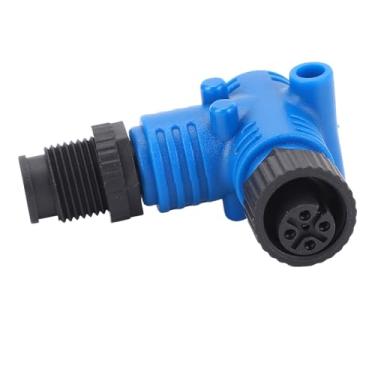 Imagem de Cabo Backbone Conector de 90 Graus NMEA 2000 Terminator Conector 90 Graus para Barcos Material de Liga de Cobre ABS IP67 para Redes Lowrance Navico Simrad