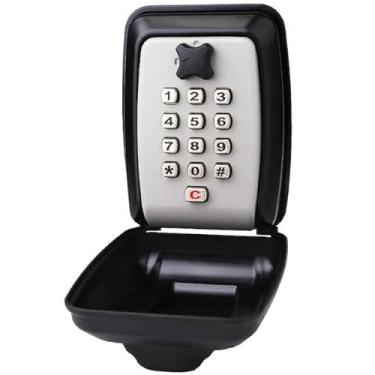 Imagem de SAFEKey Lock Box, caixa de armazenamento de chave montada na parede com combinação de teclado de 12 dígitos, código redefinível, grande capacidade, caixa de segurança à prova d'água para casa,