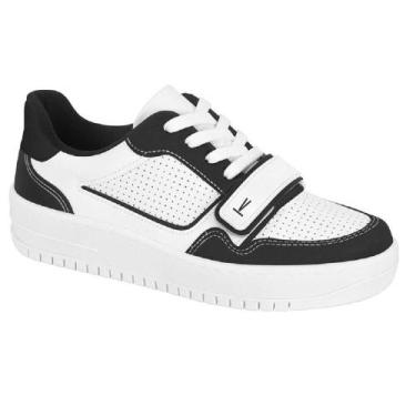 Imagem de Tenis vizzano ref 1389.124.29494 feminino, 37, Branco, Preto
