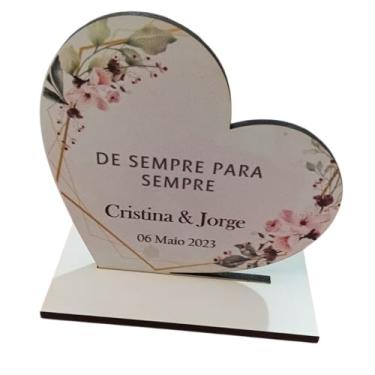 Imagem de Centro de mesa em MDF enfeite de casamento colorido impressão uv, kit 30 unidades (MOD01)