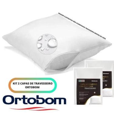 Imagem de  Capa para Travesseiro Impermeável Ortobom  c/ zíper 50x70 (Kit c/ 2 p