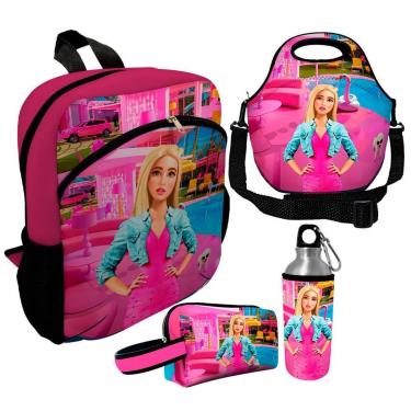 Imagem de Kit Escolar Infantil Mochila de Costas + Lancheira Térmica + Necessaire Plus + Squeeze de Alumínio-Unissex