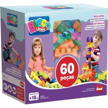 Imagem de Blocos De Montar Grandes Encaixar E Montar 60 Peças Dismat MK404 para 