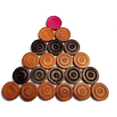 Imagem de Conjunto sólido Carrom Board IBLAY Professional com moedas e marcador
