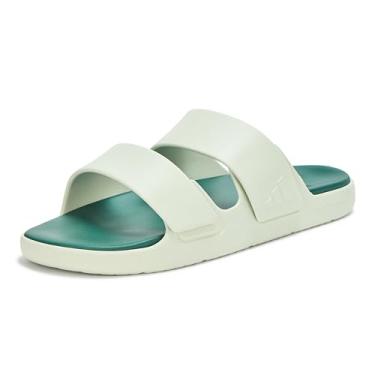 Imagem de adidas Sandália Znscape Slide unissex para adultos, Verde linho/verde linho/verde universitário, 10 Women/9 Men