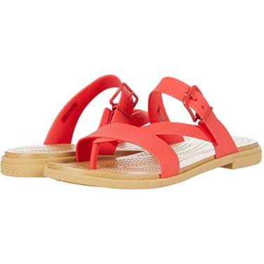 Imagem de Crocs Sandália feminina Tulum Toe com tamanco, Chama, 34 BR