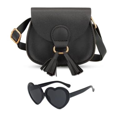Imagem de Qiuhome Bolsa infantil para meninas pequenas, Preto, One Size