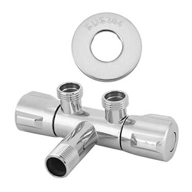 Imagem de Válvula de ângulo de Saída de Interruptor Duplo, G1/2 Bidê de Vaso Sanitário Torneira do Desviador de Desviador do Conector do Adaptador de Válvula para Torneira de Chuveiro