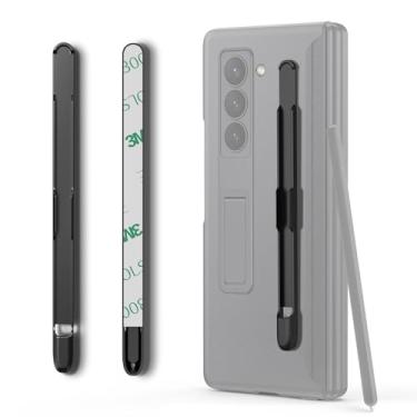 Imagem de liuziyi Apenas para Samsung Galaxy Z Fold 6 e 5 capa fina S suporte para caneta com adesivo forte de dupla face, seguro para armazenar sem perder, não para Z fold 3 e 4 ou outro modelo S Pen, preta