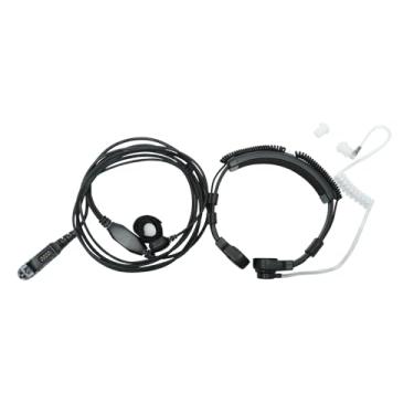 Imagem de Sarcia Fone de ouvido Throat Mic com tubo acústico PTT Covert Air para Motorola XPR3500E XPR3500 XPR3300E XPR3300 Walkie Talkies