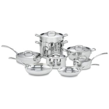 Imagem de Conjunto de Panelas de Aço Inoxidável Francês Clássico, Peças, CUISINART FCT 13, Prateado