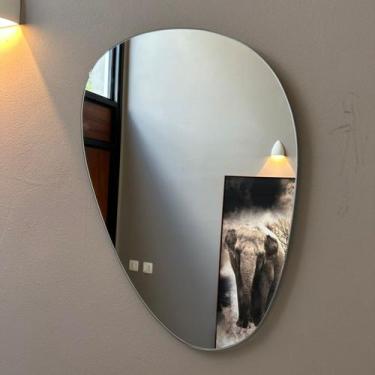 Imagem de Espelho Para Escritório Lapidado Moderno Com Suporte 51cm - V.A Decor