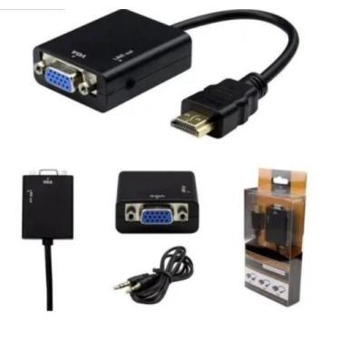Imagem de Cabo Adaptador Conversor HD MI Para Vga Com Saída P2 De Áudio - MESTOR