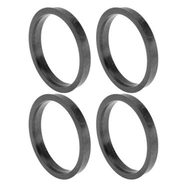 Imagem de INFINAUTO Anéis centralizados de cubo de roda de carro de 75,1 mm a 65,1 mm rodas de policarbonato preto eixo central amortecedor Hubrings 4 peças