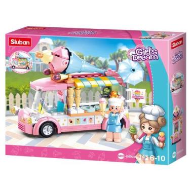 Imagem de Blocos de Montar Carrinho de Sorvete Cubic 145 Peças Multikids - BR227
