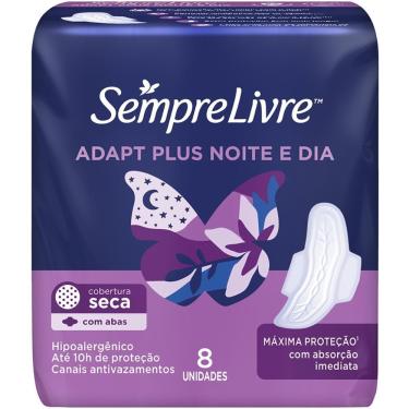 Imagem de Absorvente SEMPRE LIVRE® ADAPT® PLUS NOITE e DIA Seca com Abas 8 Unidades