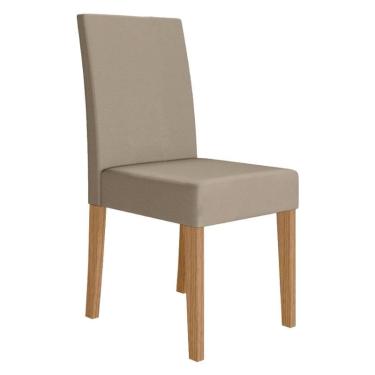 Imagem de Cadeira para Mesa de Jantar Josi Kit 02 Peças Liso Carvalho Bege – Poliman