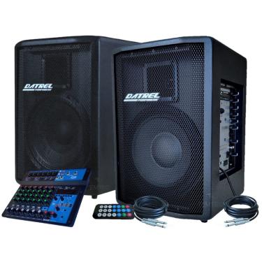 Imagem de Kit caixa de som 10 400W mesa datrel bluetooth profissional