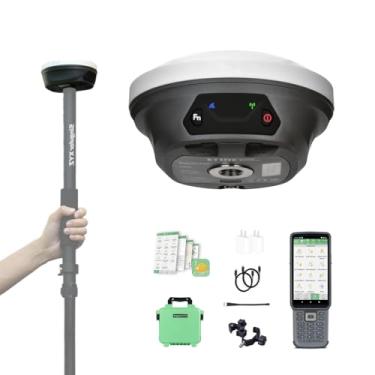 Imagem de Equipamento de levantamento GPS E1 Lite GNSS RTK – 1408 canais RTK Rover para medição de alta precisão, levantamento terrestre, mapeamento topográfico, correção CORS, com coletor e software SC200