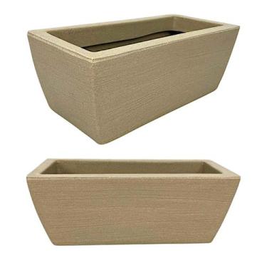 Imagem de Kit 2 Jardineira Luxo Floreira de chão Horta em casa Polietileno model