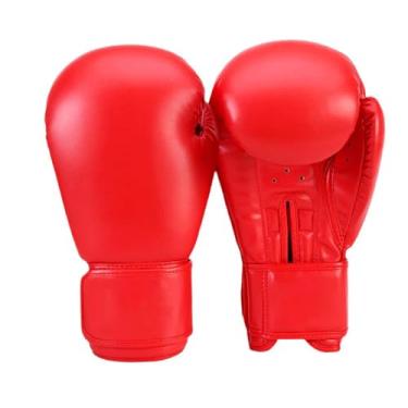 Imagem de Deevoka Luvas de boxe para adultos almofadas, treinar sparring, respirável, saco de pancadas, foco luvas para combater kickboxing esportivo, Vermelho