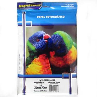 Imagem de Papel Fotográfico Glossy Masterprint A4 150 Gramas 50 Folhas
