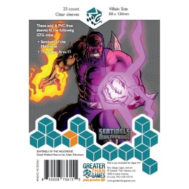 Imagem de Greater Than Games: Mangas para cartas: tamanho grande - 88 x 130 mm, 25 mangas, transparente, livre de ácido e sem PVC, acessório protetor de jogo de cartas