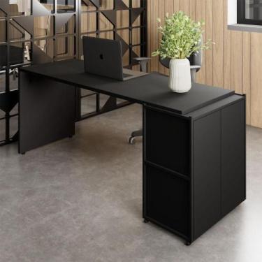 Imagem de Mesa Escrivaninha 170cm x 60cm e Armário 2 Portas F5 Office - F5 Offic