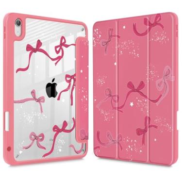 Imagem de Tuiklol Capa para iPad de 11 polegadas (chip A16) 2025 geração 11ª / iPad 11 polegadas 2022 10ª geração, porta-lápis embutido com capa à prova de choque, capa traseira transparente transparente