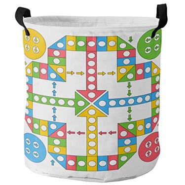 Imagem de Cesta de roupa suja dobrável organizador de brinquedos cesto de roupa suja para cestas de armazenamento de roupas sujas (cor: A, Tamanho: 42 x 44 cm)
