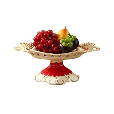 Imagem de GeRRiT Bandejas de frutas de cerâmica, tigelas de frutas, pratos de sobremesa, bandejas de servir, pratos de bolo, tigelas de lanche, prateleiras de frutas, travessas decorativas