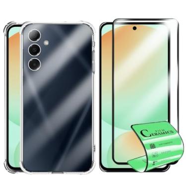 Imagem de Capa Capinha Anti Impacto e Película Premium 9D Cerâmica Compatível Com Samsung Galaxy S24 FE