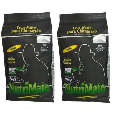 Imagem de 2 Erva Mate Chimarrão NUTRIMATE NATIVA moída grossa 1Kg