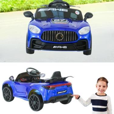 Imagem de Carrinho Esportivo De Passeio Elétrico Infantil Criança Azul Menino Co