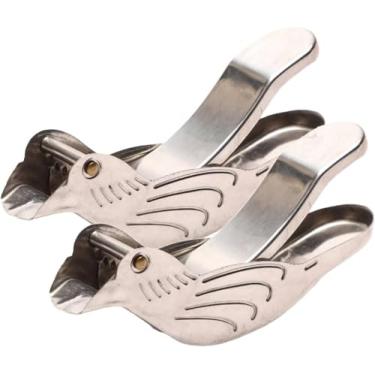 Imagem de 2 peças de espremedor de limão em forma de pássaro prata de aço inoxidável manual e espremedor de fatias de limão, espremedor de fatias de frutas de aço inoxidável, portátil, limão, cítrico, pássaro