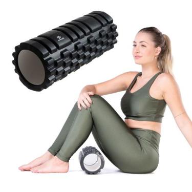 Imagem de Rolo de Massagem Miofascial Liberação Fortalecimento Muscular Pilates 