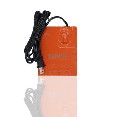 Imagem de Almofada de aquecedor de panela de óleo, almofada de aquecedor de motor de carro de 150 watts substitui o aquecedor de bloco de motor, aquecedor de óleo de silicone 120 V 10 x 12 cm com protetor térmico de 90 °C, cabo de alimentação de 168 cm, plugue certificado UL