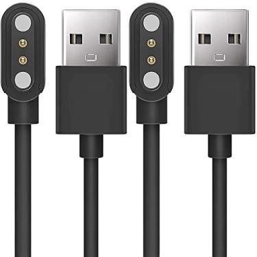 Imagem de Compatível com carregador de relógio inteligente Betatree, carregador de substituição magnético Lamshaw compatível com smartwatch Betatree de 1,85 polegadas (preto + preto, 100 cm)