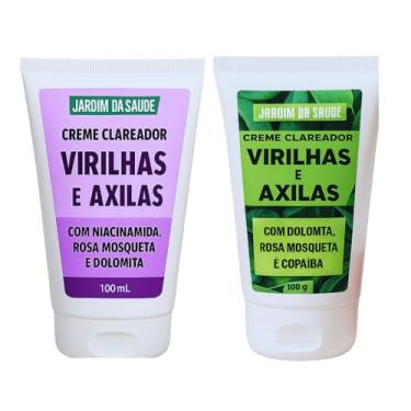 Imagem de Kit Clareador Virilhas e Axilas com 2 Cremes | Clareia Manchas Escuras, Hidrata e Uniformiza o Tom da Pele